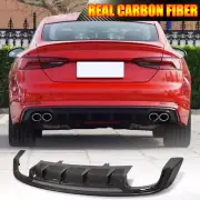 For 2017-20 Audi A5 S Line B9 S5 REAL CARBON Rear Bumper Diffuser Lip Spoiler (for: Audi)