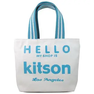 Hello Kitson 帆布手提包(藍,小)