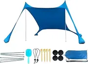 Beach Shade Tent | Beach Sun Shade UPF50+ | UV Protection Family Tent Sunshade Outdoor Supplies for Fishing Pool Camping Backyard Picnics Trips