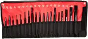 Mayhew Tools 61019 Punch and Chisel Set, 19-Piece, Black Oxide Finish