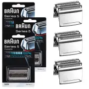 Braun 52S Series 5 Replacement Shaver Head Cassette Foil Electric Razor 3-Pack