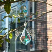 Crystal Angel Suncatcher Rainbow Crystal Prisms Sun Catcher for Home Window Gard