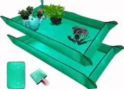 2 PCS 100*150cm Plant Repotting Mat Waterproof Indoor Succulent Potting Mat Portable Gardening Soil Changing and Watering mat and Foldable Garden mat