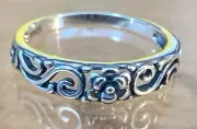 Rings Solid Stirling Silver S925 Beautiful Antique Long Last Finish All Sizes