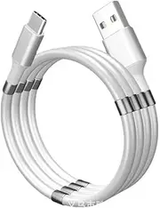 Micro Wire Cord Magnet Charger USB Type C Mobile Phone Charger Magnetic Cable Type C to A (2M) 2A USB Cable Fast Charging for iPhone 15 Pro Max Samsung Galaxy S24 S23 S22 Ultra PS5 Xbox Series