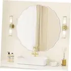 White Wavy Round Mirror for Wall Decorative 28" Modern Wavy Circle Mirror