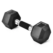 Yes4All Rubber Grip Encased Hex Dumbbells – Hand Weights With Anti-Slip 5-