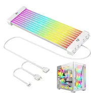 PC RGB Cables - Mother Board Control | ARGB Extension Cable Management, Synchronized Decorative 5V, with Diffused Soft Silicone Tube