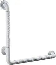 90° Removable Right Angle Bathroom Grab Bar, Shower Safety Handle Towel Bar Knurled Bathroom Balance Bar for Kitchen Bedroom Bathtub(White,40x60CM)