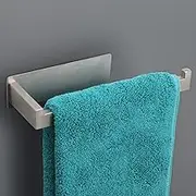 Vanloory Hand Towel Holder, Strong Self Adhesive Hand Towel Ring, Thicken SUS304 Stainless Steel Hand Towel Bar/Rack, No Drilling Modern Hand Towel Hanger (Brushed Nickel, 9 in)