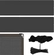 2Pcs Balcony Privacy Screen with Reinforced Edge 1×3m Breathable Privacy Fence Screen Privacy Protective Mesh Shade Net Cover with 20 Zip Ties for Yard Porch Patio