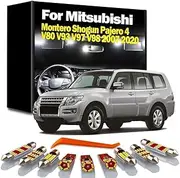 15Pcs LED Interior Light Kit, For Mitsubishi Montero Shogun Pajero 4 V80 V93 V97 V98 2007-2020 Car Bulbs