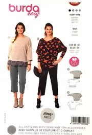 Burda 6094 Misses' Top Kimono Sleeves Sewing Pattern Sz 20-34 NEW! Uncut