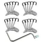 20 Pcs Fence Wire Tightener Tool with Tighteners Handle Steel Fence Stretcher