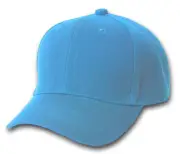 Plain Fitted Hat -Sky Blue, 7 1/2
