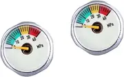 2pcs Fire Extinguisher Pressure Gauge 25mm Barometer 40mpa M8 Thread Easy to Read Night-Light for Oxygen Tanks