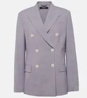[Versace] Versace Mélange wool-blend blazer AU 10 grey