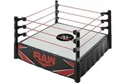 WWE Superstar Ring 14 in with Spring-Loaded Mat Real Flex Ropes for Action Figures Gift for Ages 6 Years Old Up