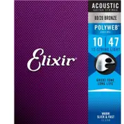 Elixir #11150 Acoustic Guitar Polyweb 12-String 80/20 Bronze 10-47 Light Gauge