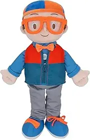 Blippi Get Ready and Play Plush - 20-inch Dress Up Plush with Sounds, Teaches Children to Tie Shoes, Button Shirts, Snap Suspenders, Zip Vest-Jacket, Roll Sleeves and Socks and More - Amazon Exclusive
