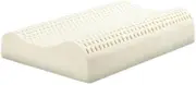 Cervical Pillow Ergonomic Contoured Design for Spinal Support Thin Flat Design Neck Pillow Thin Pillow Low Pillow Thailand Natural Latex Pillow (Milky White,1 Pack)