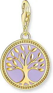 [Thomas Sabo] Charm Pendant Tree Of Love with Violet Cold Enamel