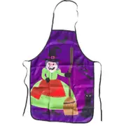 2 Pcs Halloween Aprons Restaurant Womens Mens Decoration Cooking Old witch