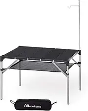Moon Lence Camping Table, Aluminum Roll Table, Outdoor Activities, Hiking, BBQ, Foldable, Compact, Ultra Lightweight