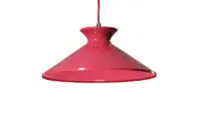 Belina Classic Metal Cone Cord Drop Pendant Light Lamp - Rose Red.