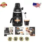 Fast Brewing Espresso Machine with Automatic Milk Frother - Elegant Black Finish