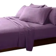 Purple Bed Sheet Set 4 Piece 620 TC