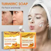 Turmeric Soap Bar for Face Body, Natural Tumeric Soap Deep Cleansing, Smooth Skin & Moisturizing Turmeric Skin Soap forAll Skin Types 100g - 2PCS