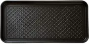 Stalwart 75-ST6012 All Weather Boot Tray-Water Resistant Plastic Utility Shoe Mat for Indoor and Outdoor Use in All Seasons (Black), Large