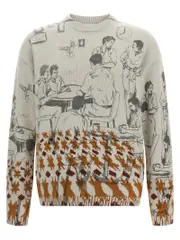 [J.W. Anderson] J. W. Anderson-Jacquard Pattern Sweater Maglioni Grigio-Uomo L