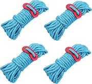 FOYTOKI 4pcs Camping Tent Rope Set Storage Tent Outdoor Decoration Portable Bait WiFi Feeder Campfire Ornament Rock Climbing Rope Tent Folding Vest Carrier Vest Wild Feeder Polyester Blue