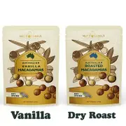 NUTS FAMILY Australia Macadamia Vanilla / Dry Roasted 240g NEW