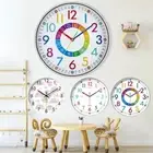 Mute Early Education Wall Clock 10 inch Learning Clock Kids