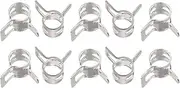 uxcell 20pcs 6mm Spring Band Type Action Fuel/Silicone Vacuum Hose Pipe Clamp Low Pressure Air Clip Clamp, Nickel Plated