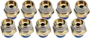 Respicefinem 20Pcs PC4-M5 Air Pipe Pneumatic Quick Connector Fittings Hard Metal Straight Push in Male Thread Connectors (PC4-2 10pc)