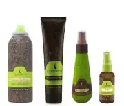 Macadamia Dry Shampoo, Smoothing Creme, No Tangle Spray & Luxurious Oil Spray