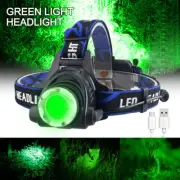 Super Bright LED Headlamp Headlight Green Light Hunting Head Torch Flashlight US