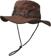 [UltraKey] Boonie Hat, Outdoor Wide Brim Sun Protect Hat, Double Layer Classic US Combat Army Style Bush Jungle Sun Cap for Fishing Hunting Camping