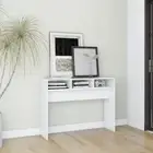 Console Table White Engineered Wood Accent Couch Living Room Side Table vidaXL