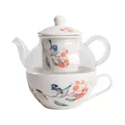 Ashdene Blue Wren & Eucalyptus Drinking Teacup 220ml For One Set Teapot 280ml