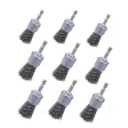 9 Pack Wire Brush Wheel for Drill, 3 Sizes Wire End Brush, 1/4inch Hex Shank ...