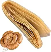 Dry Sausage Casings - 8m/26ft Two Layer Eatable Dry Sausage Casing | Hog Sausage Casing Shell for Flavorous Homemade Sausages Ham Making Kitchen Accessories