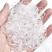 1000 Clear Mini Rubber Bands, Soft Elastic Hair Ties, Mini Toddler Braids Ponytail Holders, for Kid Braids Hair Baby Girls Infants Hair Accessories