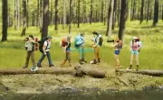 CR 1:64 Painted Figure Model Miniature Diorama Toy Hiker Climber Backpacker