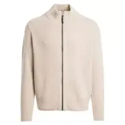 Parajumpers Manny Bone White Zip-Up Sweatshirt