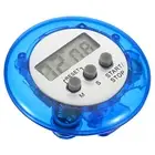 Round Digital Timer, Count Down UP Clock with Magnetic, Big LCD Display Blue